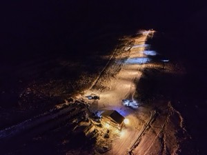 Kveldskjøring fra lufta